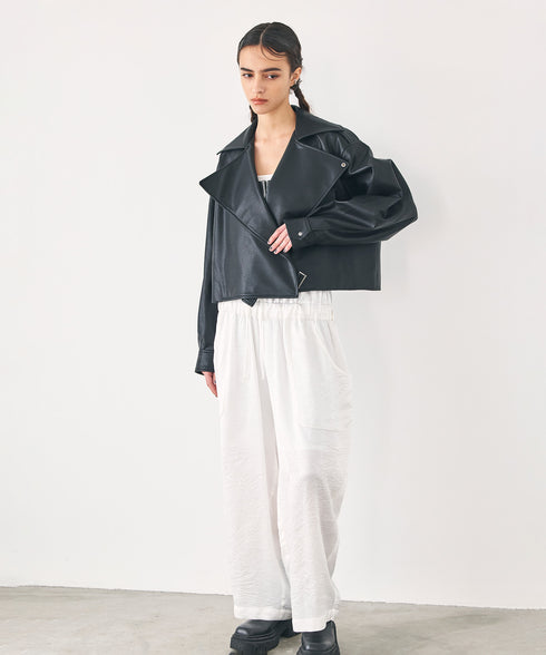 マットレザー・ライダースブルゾン