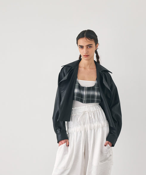 マットレザー・ライダースブルゾン