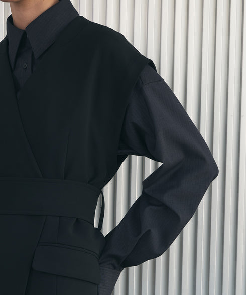 ダブルエアーベルテッドジレ