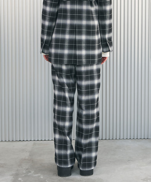 オンブレチェック・ラインパンツ