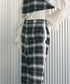 オンブレチェック・ラインパンツ