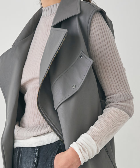 シアーレイヤードニット