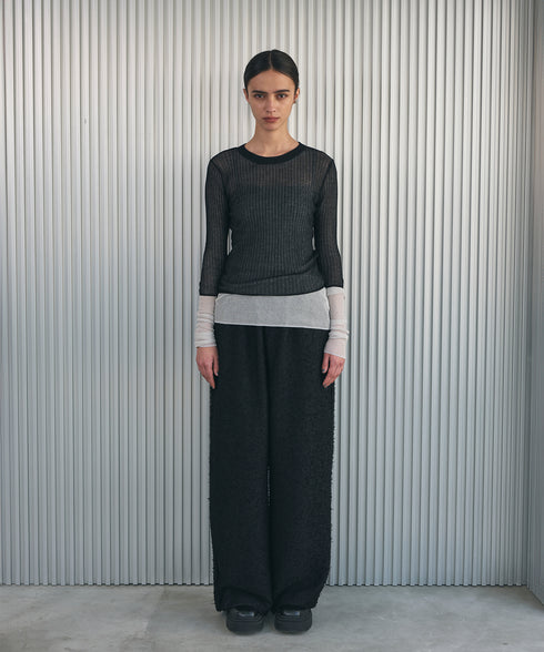 シアーレイヤードニット