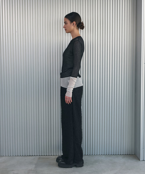 シアーレイヤードニット