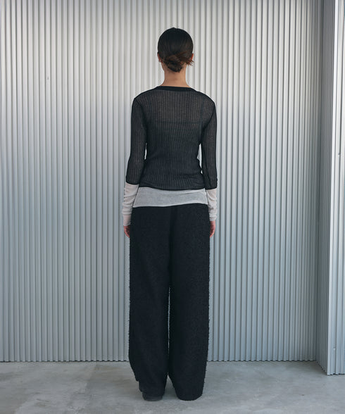 シアーレイヤードニット