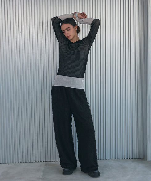 シアーレイヤードニット