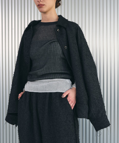 シアーレイヤードニット