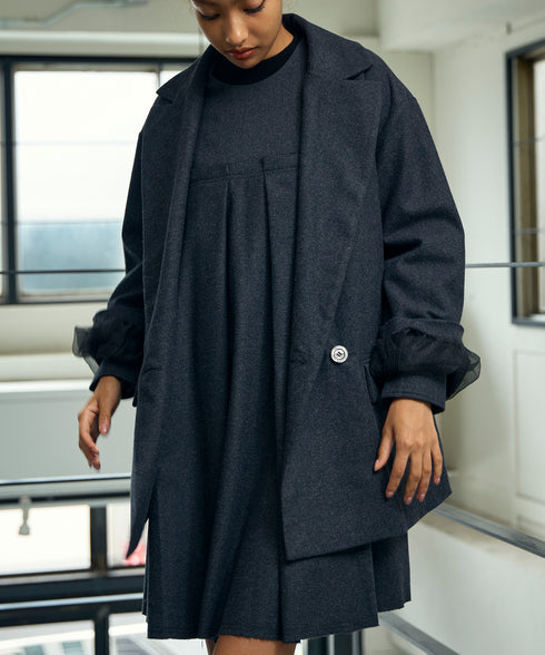 ウールフラノ リバーシブルジャケット