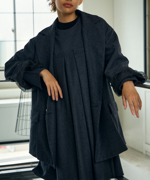 ウールフラノ リバーシブルジャケット