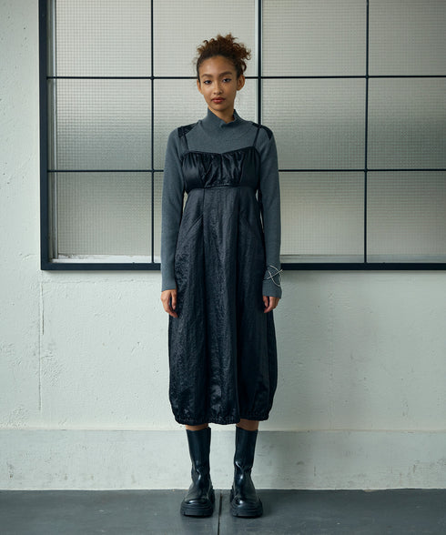 カットアウトナイロン・キャミワンピース