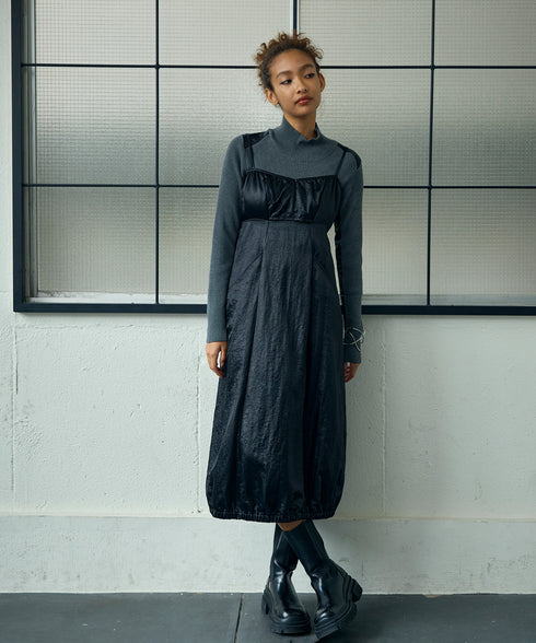 カットアウトナイロン・キャミワンピース