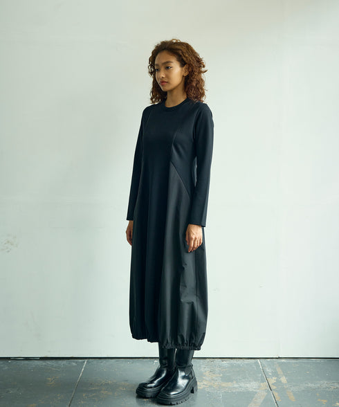 バルーンシルエット・コンビワンピース