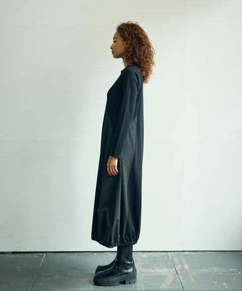 バルーンシルエット・コンビワンピース