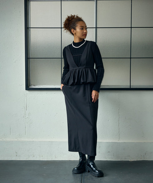 バルーンペプラム・ジャンパースカート