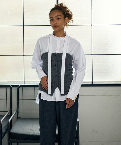 ビスチェ付きアルパカニットワンピース