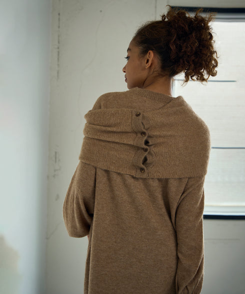 ビスチェ付きアルパカニットワンピース