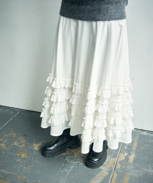 ギャザーフリル・ボリュームスカート