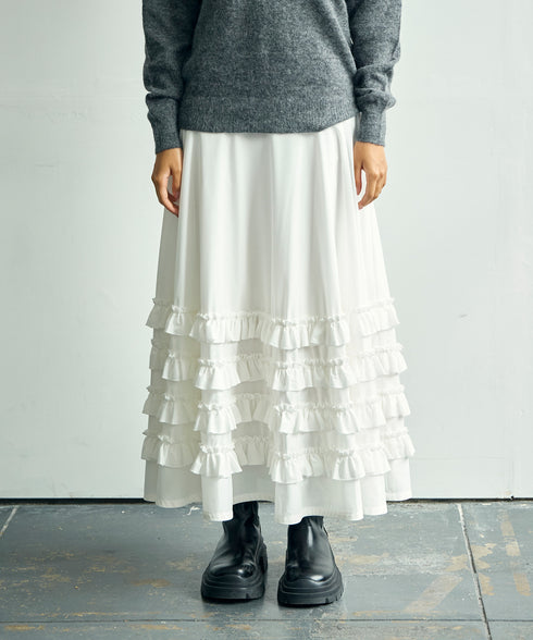 ギャザーフリル・ボリュームスカート