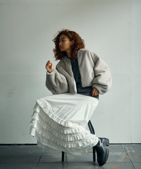 ギャザーフリル・ボリュームスカート