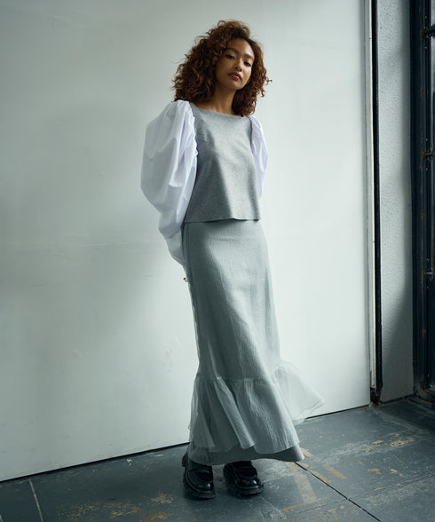 ウールフラノ・リバーシブルスカート