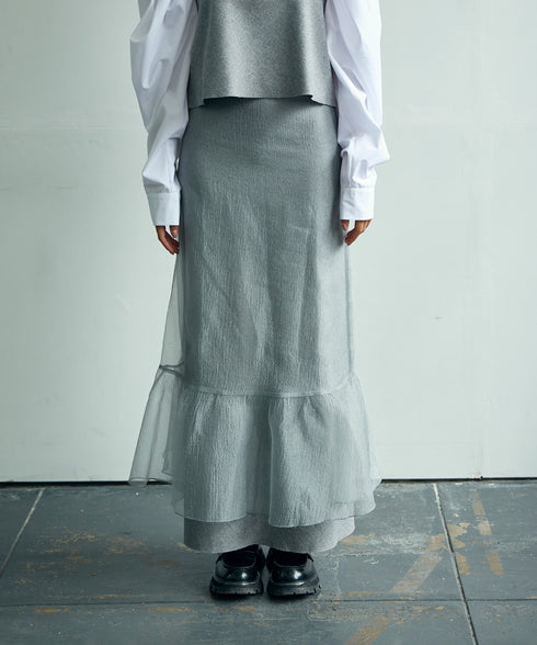ウールフラノ・リバーシブルスカート