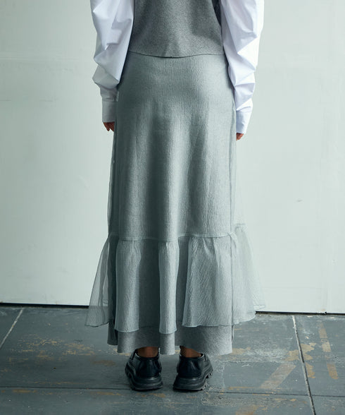 ウールフラノ・リバーシブルスカート