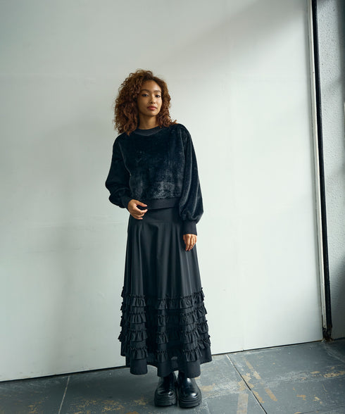 ギャザーフリル・ボリュームスカート