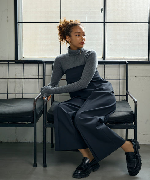 ウールカシミヤ リブタートル