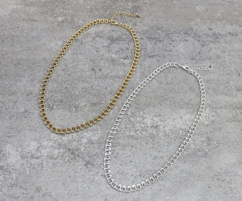 デザインチェーンシンプルネックレス