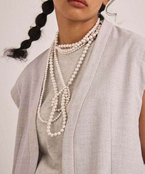 マルチアレンジボリュームボールネックレス