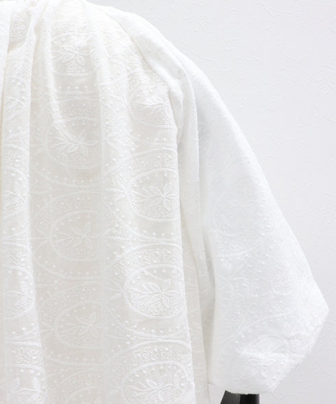 エンブロイダリーレースバルーンスリーブ・カフタンワンピース