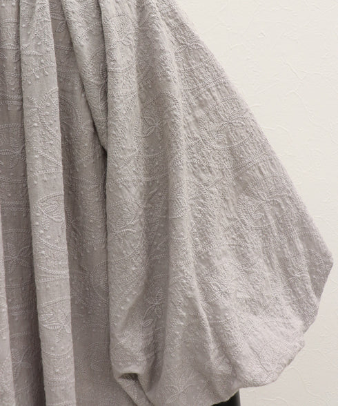 エンブロイダリーレースバルーンスリーブ・カフタンワンピース