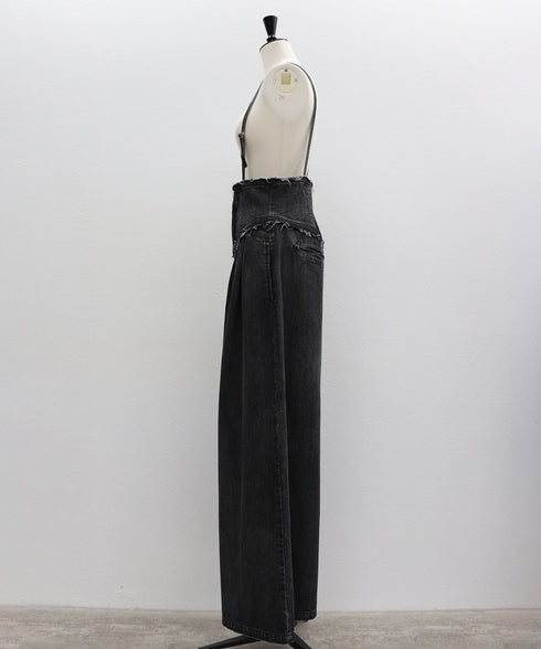 【5.13 InstaLIVE Pickup】 ハイウエストサスペンダーデニムパンツ