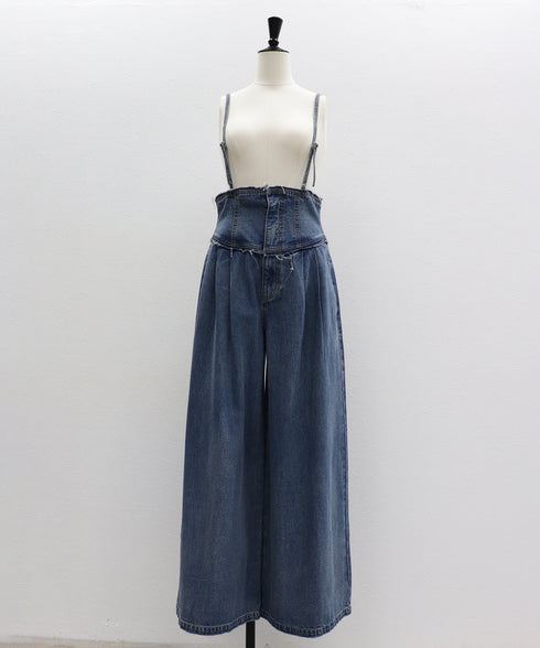 【5.13 InstaLIVE Pickup】 ハイウエストサスペンダーデニムパンツ