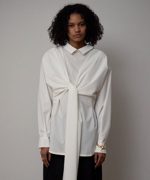 前後2WAYリボンシャツ