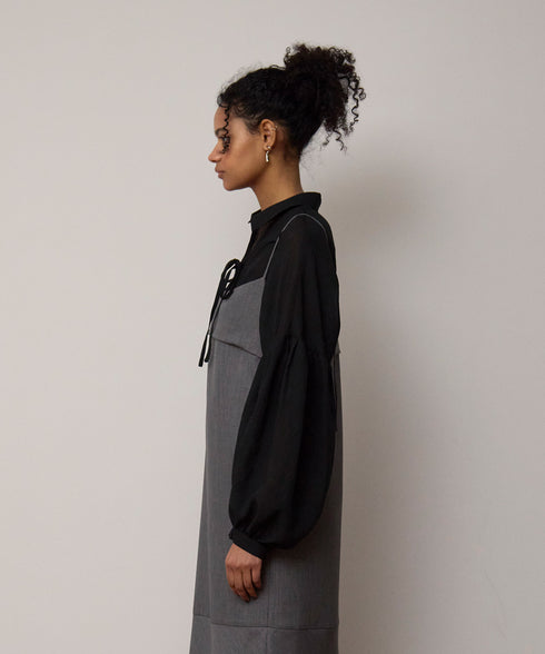 リボンディテール・シアーシャツ