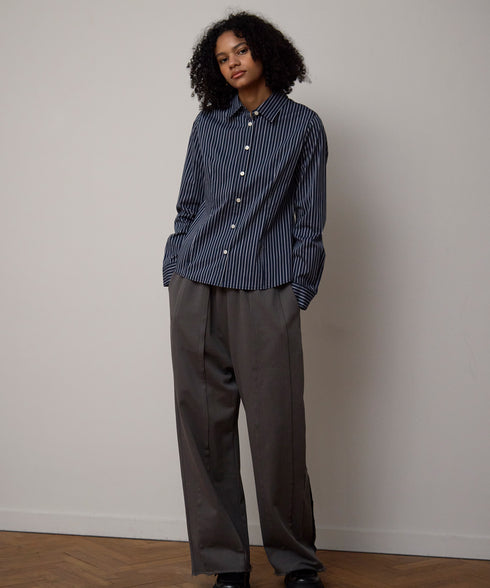 ストライプフィットシャツ