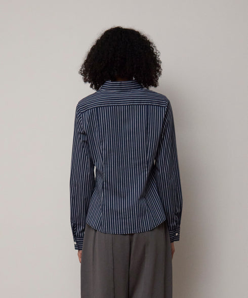 ストライプフィットシャツ