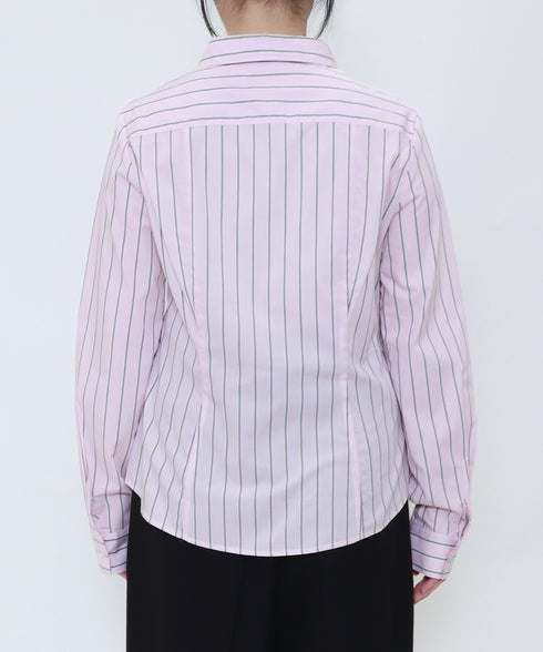 ストライプフィットシャツ