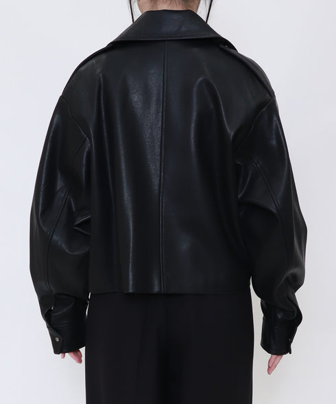 【10.9 InstaLIVE Pickup】マットレザー・ライダースブルゾン