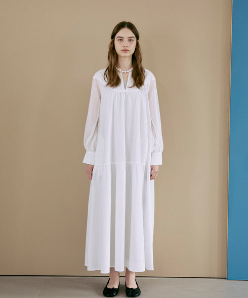 オーガニックコットン・ティアードワンピース