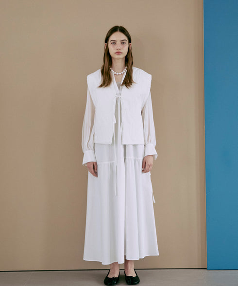 オーガニックコットン・ティアードワンピース