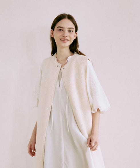 エンブロイダリーバルーンスリーブ・カフタンワンピース