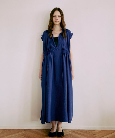 フレンチスリーブ・スモッキングワンピース