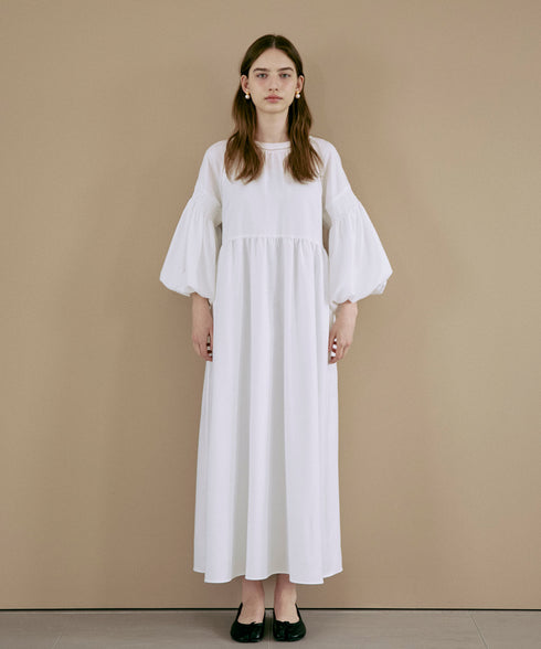 【新色追加】ランタンスリーブ・ティアードワンピース
