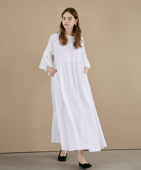 【新色追加】ランタンスリーブ・ティアードワンピース