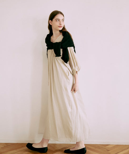 ドルマンスリーブ・ピンタックワンピース