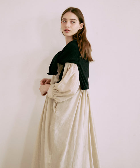 ドルマンスリーブ・ピンタックワンピース