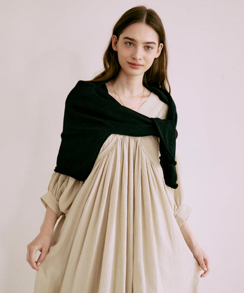 ドルマンスリーブ・ピンタックワンピース