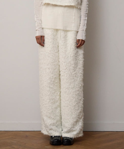 ロングシャギージャカードパンツ